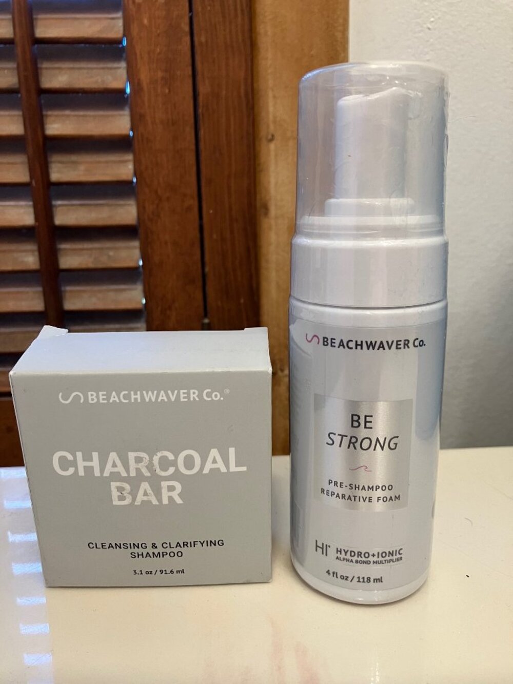 NIB Beachwaver Charcoal Bar Cleanse Bar & Pre-Shampoo Reparative Foam